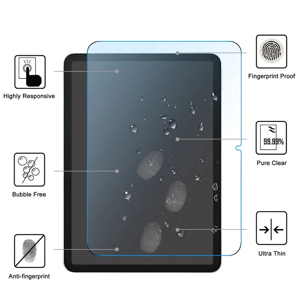 Anti-Blue-Ray Screen Protector for iPad (2025) / 10.9 (2022) Tempered Glass Full Cover Ultra Clear Film - 2