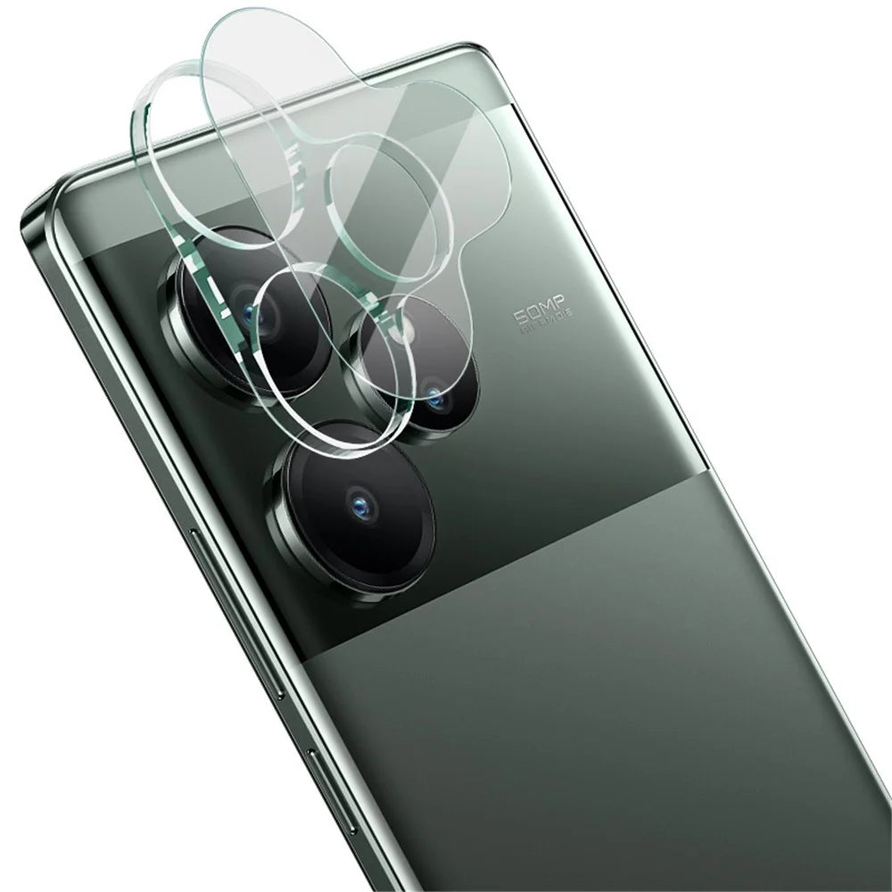 IMAK For Realme GT 6 5G Tempered Glass Camera Lens Protector + Acrylic Lens Cap - 1