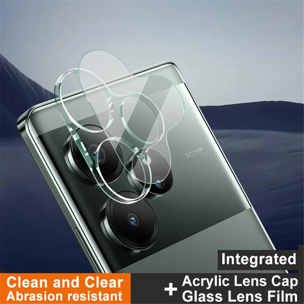 IMAK For Realme GT 6 5G Tempered Glass Camera Lens Protector + Acrylic Lens Cap - 2