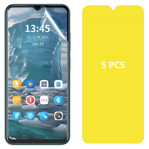 ENKAY HAT PRINCE 5Pcs For Motorola Moto E13 4G Screen Protector Anti Scratch TPE+PET+TPU Hydrogel Film - 1
