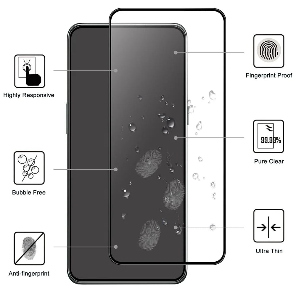 For OnePlus 10T 5G / Ace Pro 5G Anti-Scratch Tempered Glass Screen Protector Black Edge Screen Protector HD Clear Anti-Fingerprint Full Glue AGC Screen Film - 2
