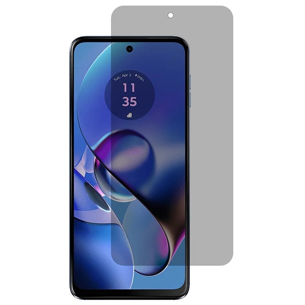 For Motorola Moto G64 5G Anti-Spy Screen Protector Anti-Scratch Full Covering Tempered Glass Film - 1