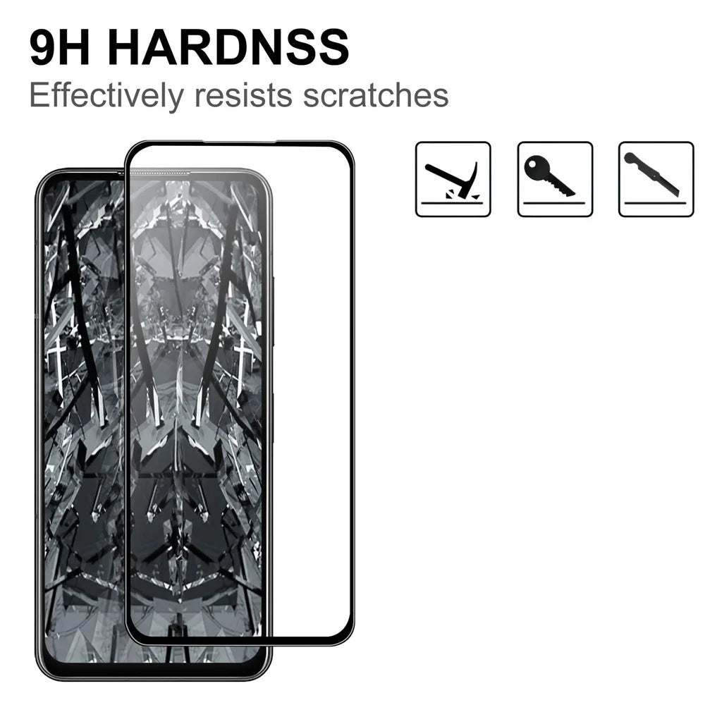 For Asus Zenfone 9 5G Tempered Glass Screen Protector Scratch-proof Black Edge Screen Protector HD Clear Anti-Fingerprint Full Glue AGC Screen Film - 3