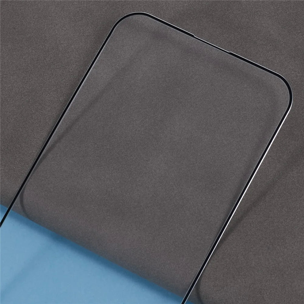 For iPhone 15 Pro Screen Protector Ultra Clear Metal Frame + Tempered Glass Film - 6