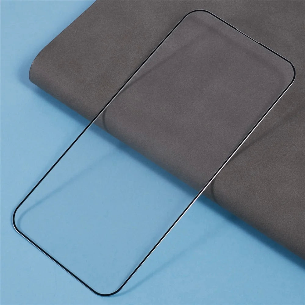 For iPhone 14 Pro Max Screen Protector Ultra Clear Metal Frame + Tempered Glass Film - 5