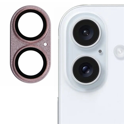 For iPhone 16 Plus / 16 Camera Lens Protector Anti-Scratch Tempered Glass Rear Lens Film - Rose Gold - 1