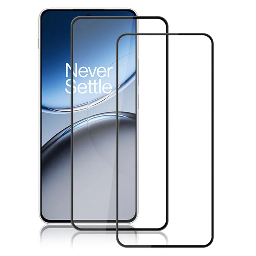 AMORUS 2Pcs For OnePlus Nord 4 Screen Protector Silk Printing Tempered Glass Clear Film - Black - 1