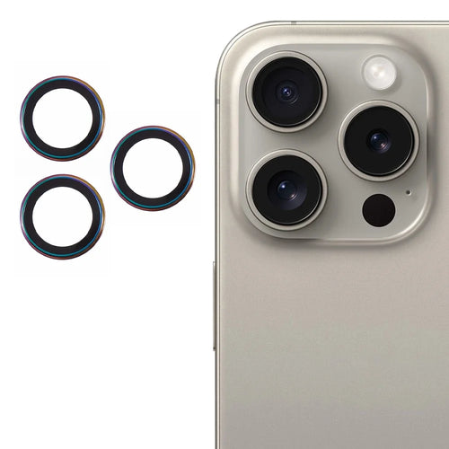 For iPhone 16 Pro / 16 Pro Max Camera Lens Protector Electroplating AF+AR Tempered Glass Lens Film - Colorful - 1