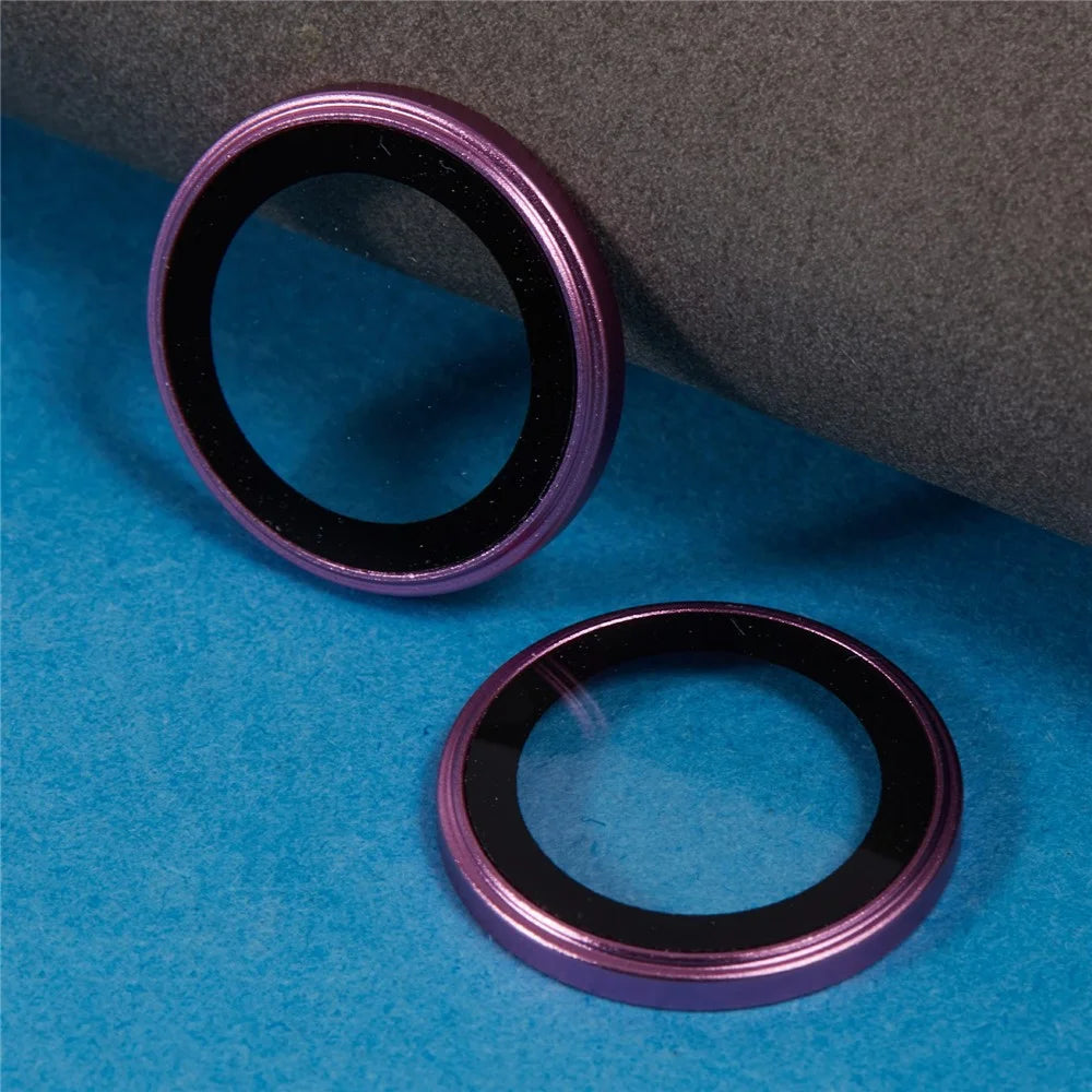 For iPhone 16 / 16 Plus Camera Lens Film Electroplating AF+AR Tempered Glass Lens Protector - Purple - 5