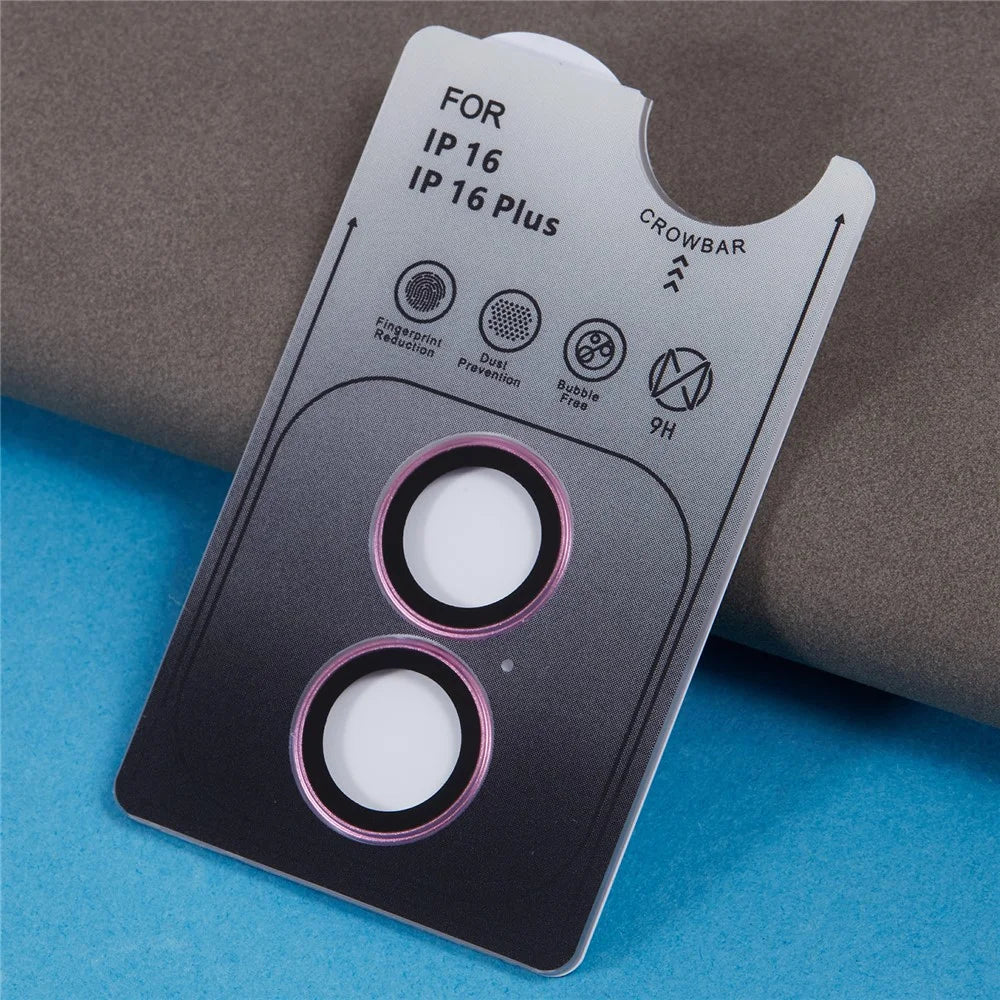 For iPhone 16 / 16 Plus Camera Lens Film Electroplating AF+AR Tempered Glass Lens Protector - Purple - 6