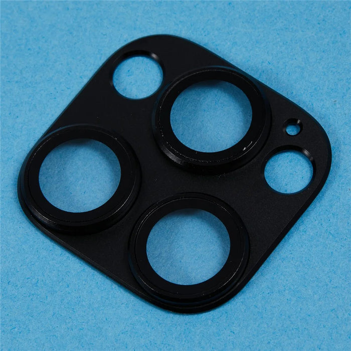 For iPhone 16 Pro / 16 Pro Max Camera Lens Protector Clear Integrated Tempered Glass Lens Film - Black - 6