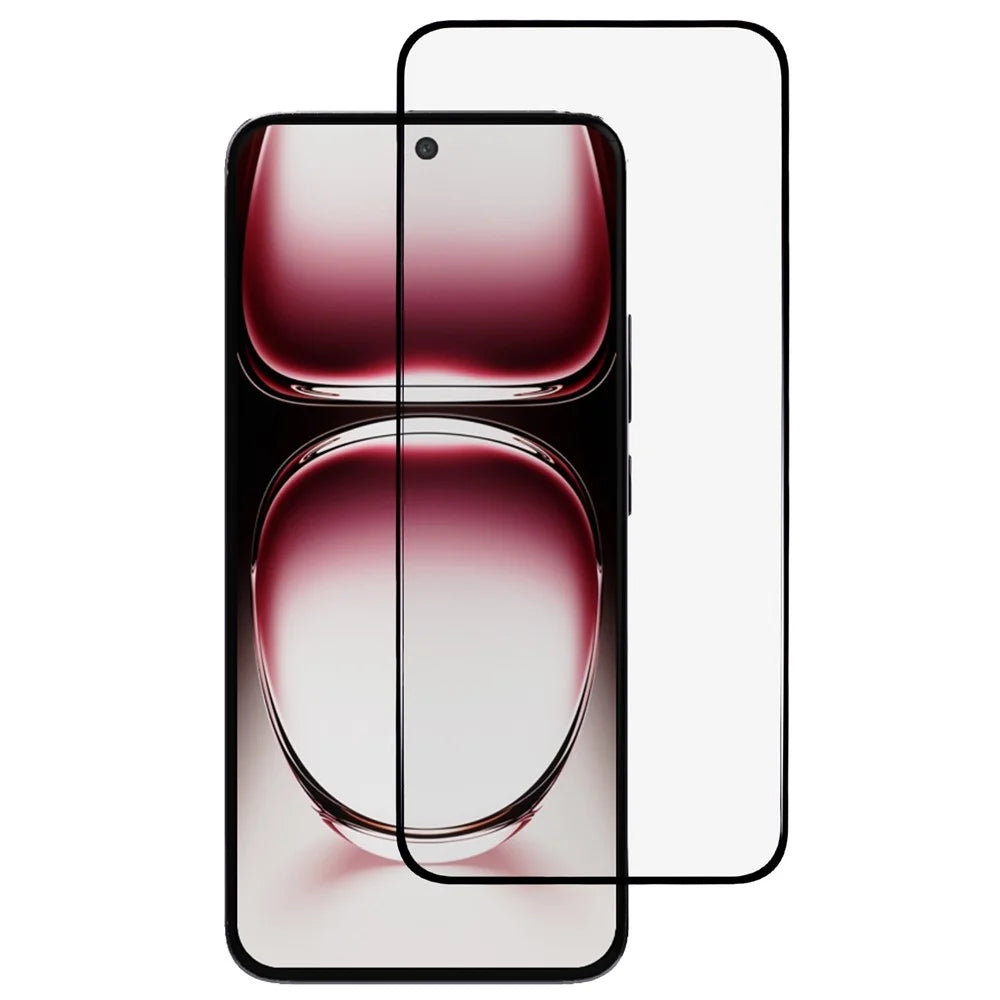 For Oppo Reno12 Pro 5G (Global) Screen Protector Black Edge Full Glue Curved Tempered Glass Clear Film - 1