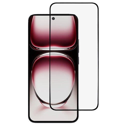 For Oppo Reno12 Pro 5G (Global) Screen Protector Black Edge Full Glue Curved Tempered Glass Clear Film - 1