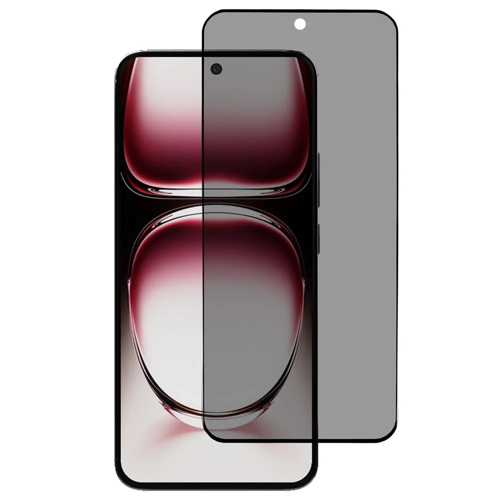 For Oppo Reno12 Pro 5G (Global) Screen Protector Anti-Spy Tempered Glass Film Side Glue Curved Edge - 1