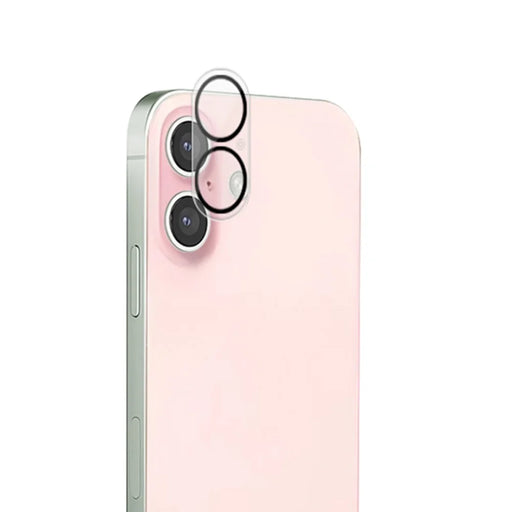 MOCOLO For iPhone 16 / 16 Plus Camera Lens Protector Silk Printing Tempered Glass Lens Film Night Circle Design - 1