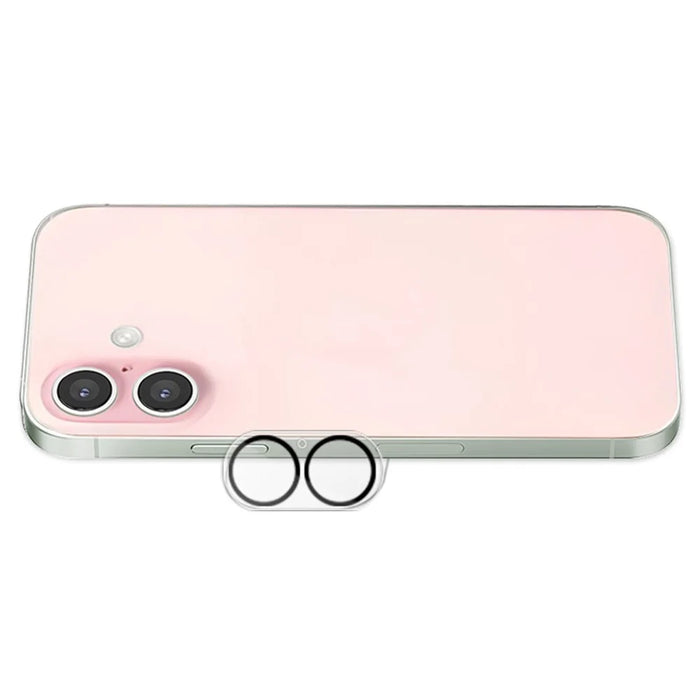 MOCOLO For iPhone 16 / 16 Plus Camera Lens Protector Silk Printing Tempered Glass Lens Film Night Circle Design - 4