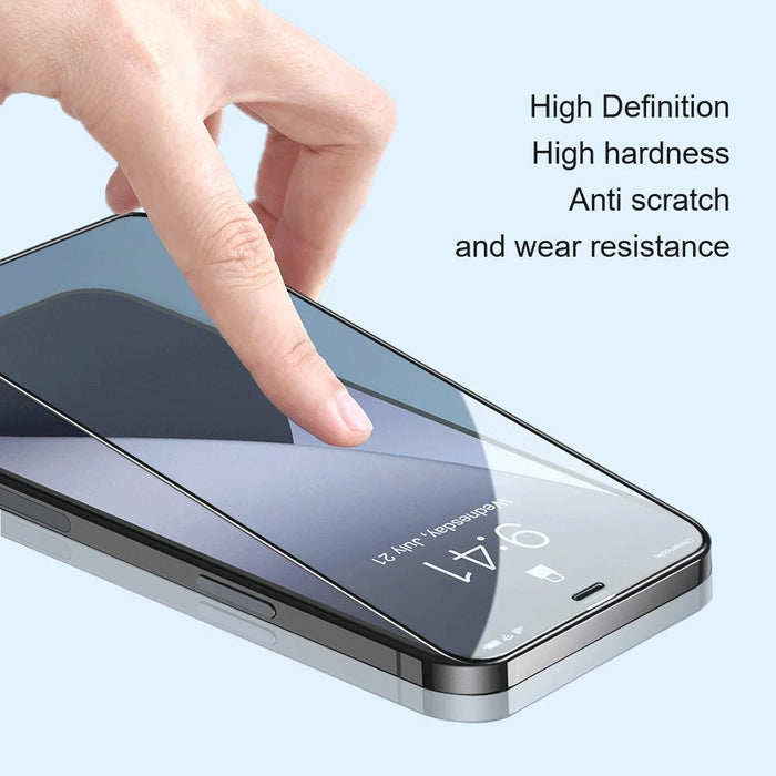 AMORUS For iPhone 16 Pro Screen Protector Tempered Glass Film Full Coverage - Black - 6