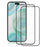 AMORUS 2Pcs For iPhone 16 Pro Max Screen Protector Silk Printing Tempered Glass Film High Transparency - Black - 1