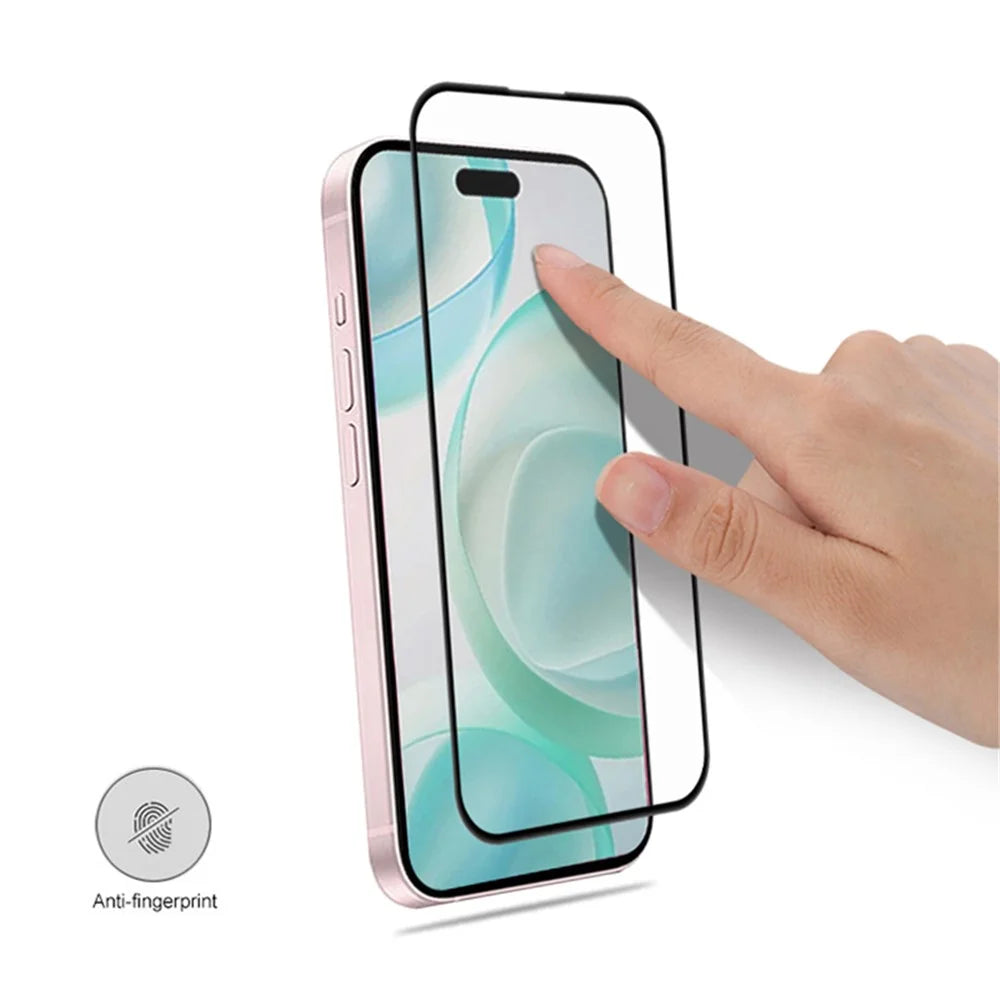 MOCOLO For iPhone 16 Pro Max Screen Protector Silk Printing Full Coverage Tempered Glass Film - Black - 2
