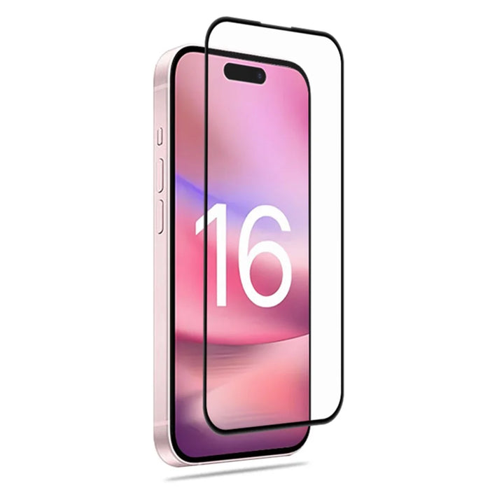 MOCOLO For iPhone 16 Plus Screen Protector 9H Hardness Silk Printing Tempered Glass Film - Black - 6