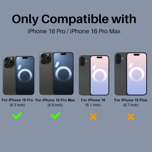 NORTHJO 2Pcs For iPhone 16 Pro  /  16 Pro Max Camera Lens Protector Black Circles 3D Clear Tempered Glass Lens Film - 2