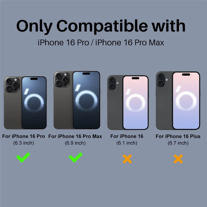 NORTHJO 2Pcs For iPhone 16 Pro  /  16 Pro Max Camera Lens Protector Black Circles 3D Clear Tempered Glass Lens Film - 2