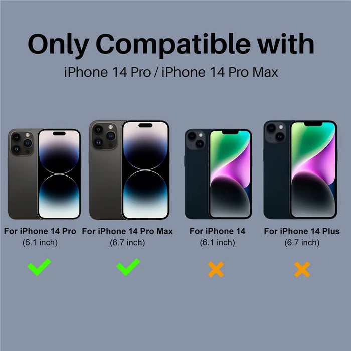 NORTHJO 2Pcs For iPhone 14 Pro  /  14 Pro Max Camera Lens Protector Black Circles HD Clear Tempered Glass Lens Film 3D Full Coverage - 2