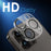 NORTHJO 2Pcs For iPhone 14 Pro  /  14 Pro Max Camera Lens Protector Black Circles HD Clear Tempered Glass Lens Film 3D Full Coverage - 3