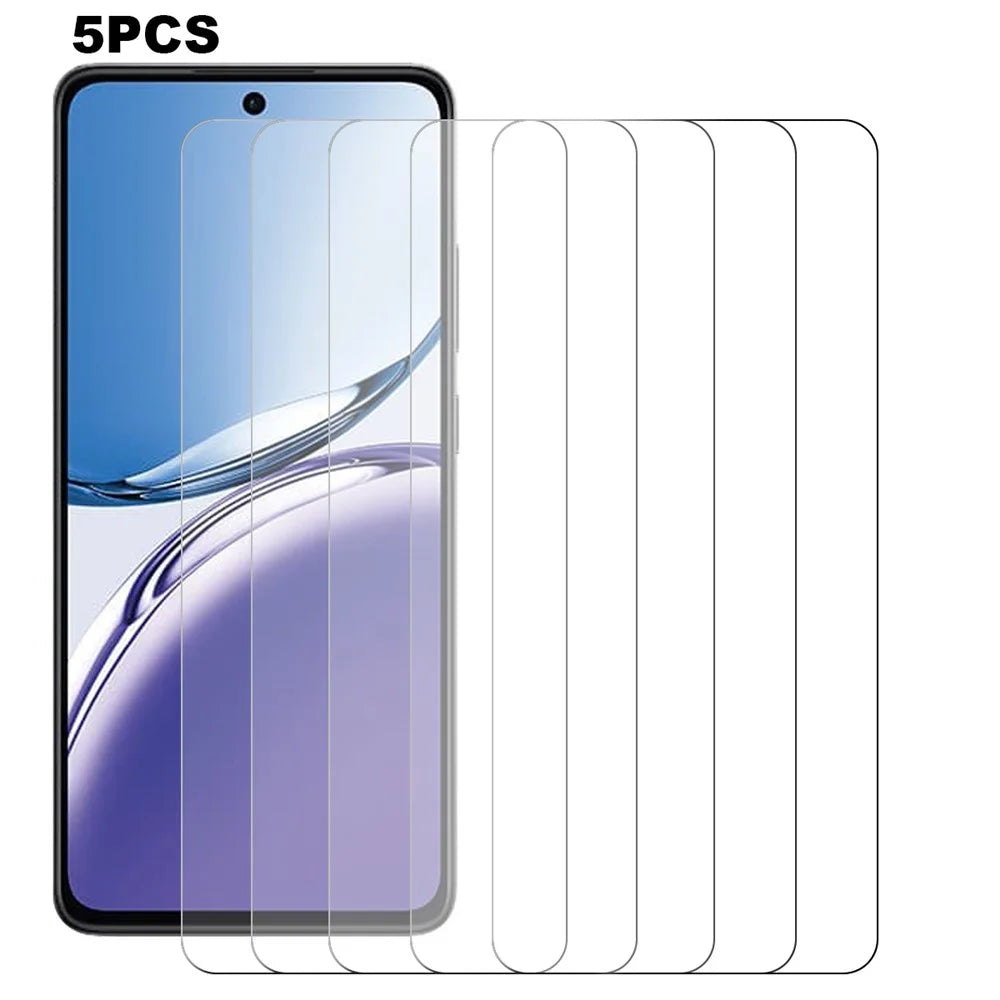 5PCS For Oppo Reno12 F 4G Screen Protector 0.3mm Tempered Glass Clear Film - 1