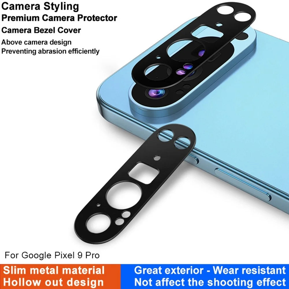 IMAK For Google Pixel 9 Pro Camera Lens Protector Hollow Metal Lens Cover - 3