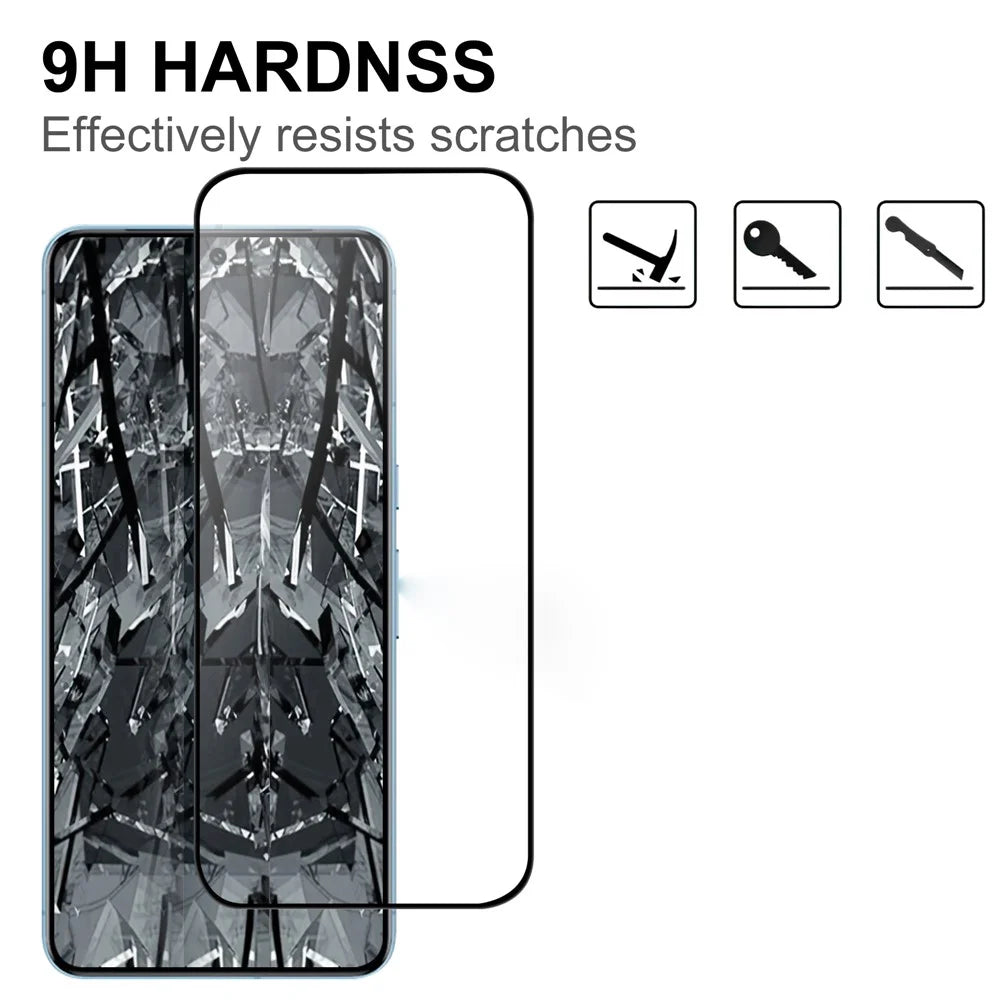 For Google Pixel 9 Pro XL AGC Tempered Glass with Black Edge Full Glue Full Coverage Screen Protector - 3