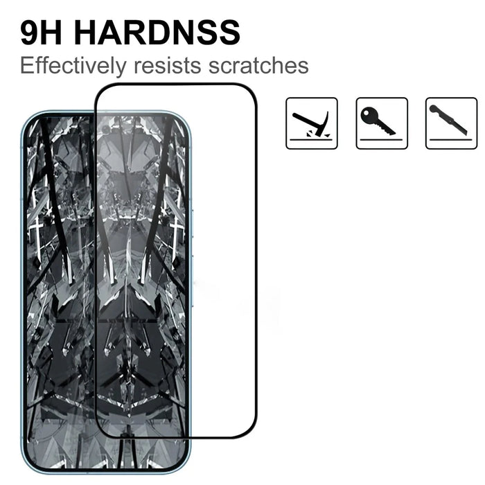 For Google Pixel 9 / 9 Pro AGC Tempered Glass with Black Edge Full Glue Full Coverage Screen Protector - 3