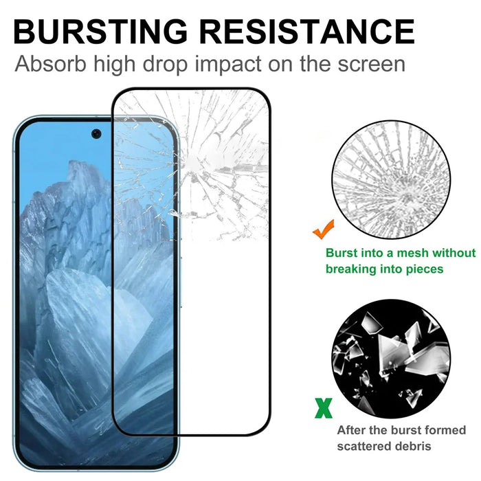 For Google Pixel 9 / 9 Pro AGC Tempered Glass with Black Edge Full Glue Full Coverage Screen Protector - 4