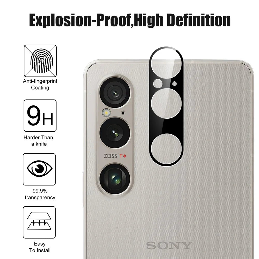 For Sony Xperia 1 VI Camera Lens Film Tempered Glass Ultra Clear Lens Protector - 4