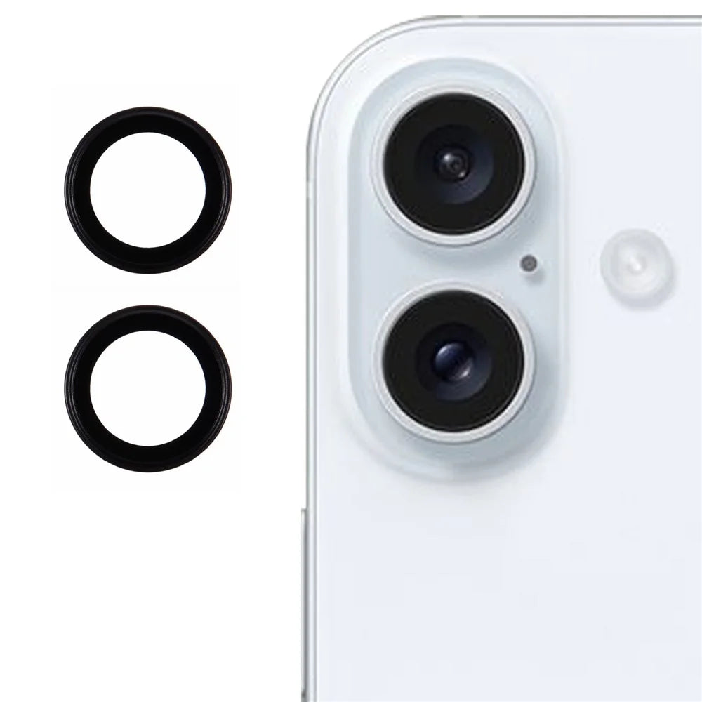X-LEVEL AR Spotlight Series For iPhone 16 / 16 Plus Camera Lens Protector Set HD Individual Lens Film - Black - 1