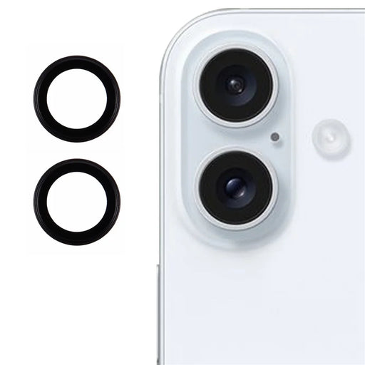 X-LEVEL AR Spotlight Series For iPhone 16 / 16 Plus Camera Lens Protector Set HD Individual Lens Film - Black - 1