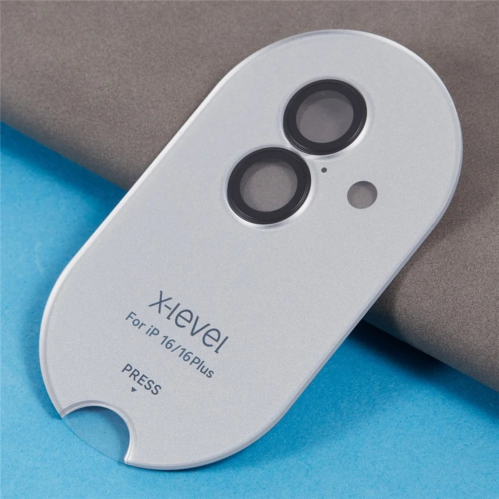X-LEVEL AR Spotlight Series For iPhone 16 / 16 Plus Camera Lens Protector Set HD Individual Lens Film - Black - 6