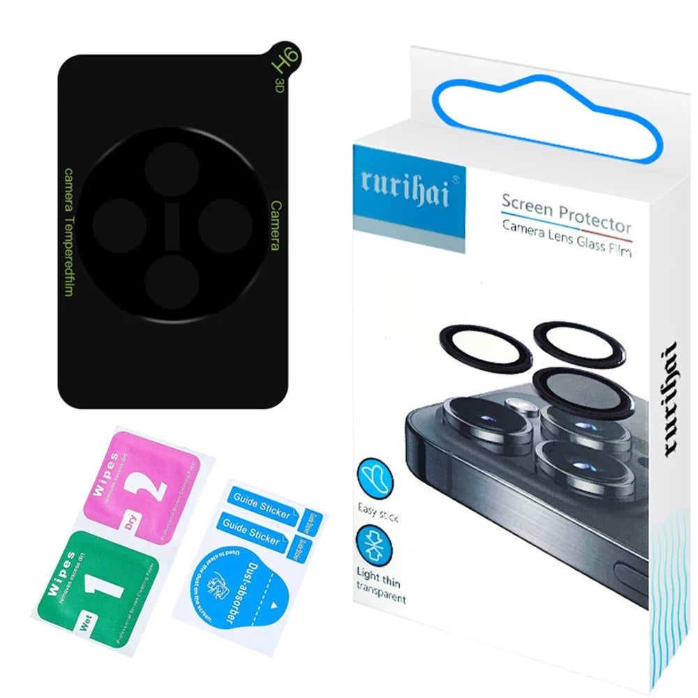 RURIHAI For Oppo Reno12 F 4G Camera Lens Protector Silk Printing High Aluminium-Silicon Glass Film - 5