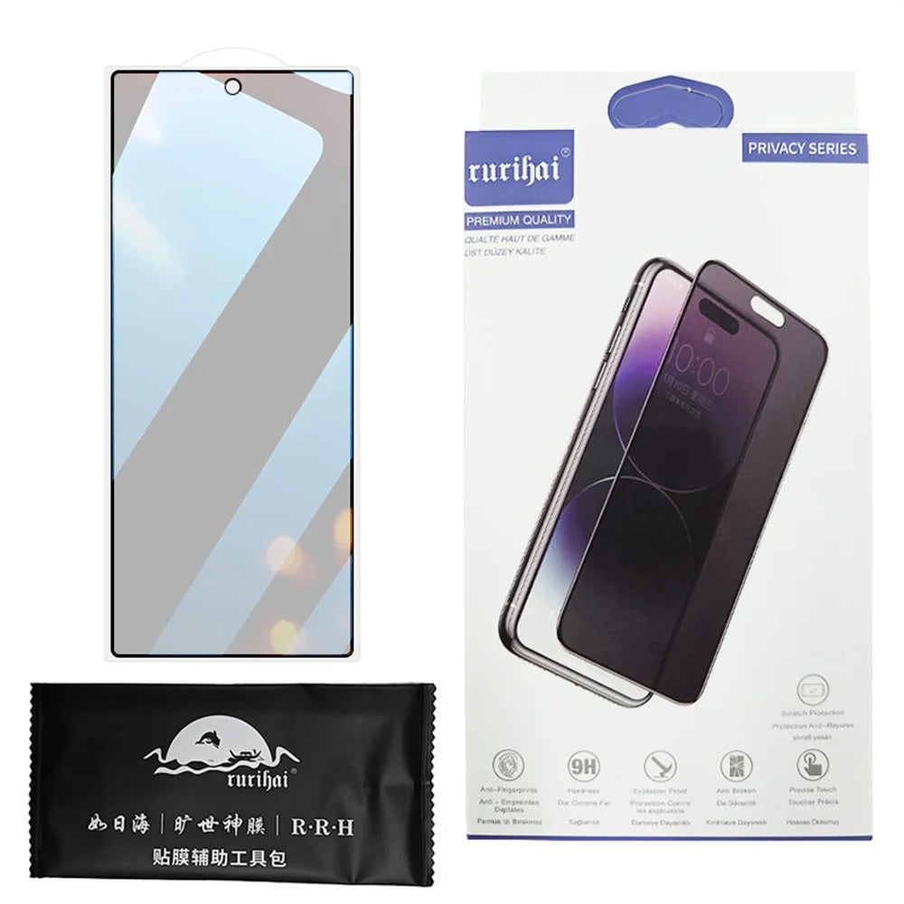 RURIHAI For Samsung Galaxy Z Fold6 5G Anti-Spy Full Screen Protector High Aluminum-Silicon Glass - 5