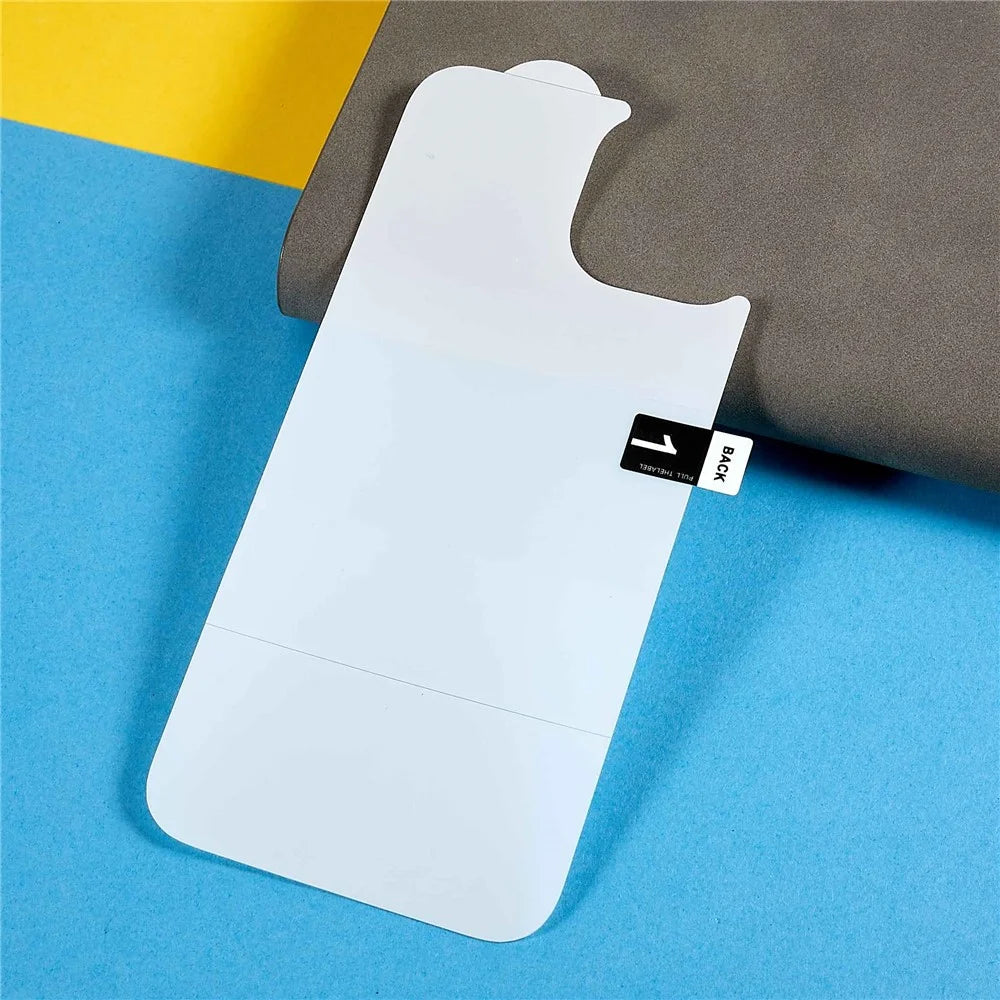 For iPhone 14 6.1 inch Phone Back Protector Hydrogel Film Full Cover HD Clear Anti-scratch TPU + PET Film - 3