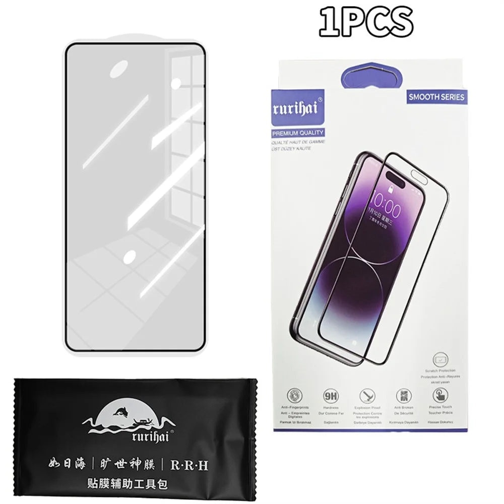 RURIHAI For Realme GT 6 5G Full Screen Protector High Aluminum-Silicon Glass Full Glue Film - 5