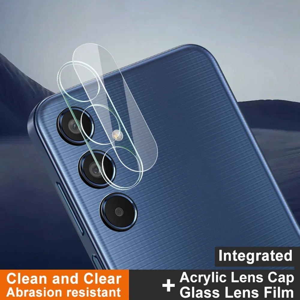 IMAK For Samsung Galaxy M35 5G Camera Lens Protector Tempered Glass Film+Acrylic Lens Cap - 2