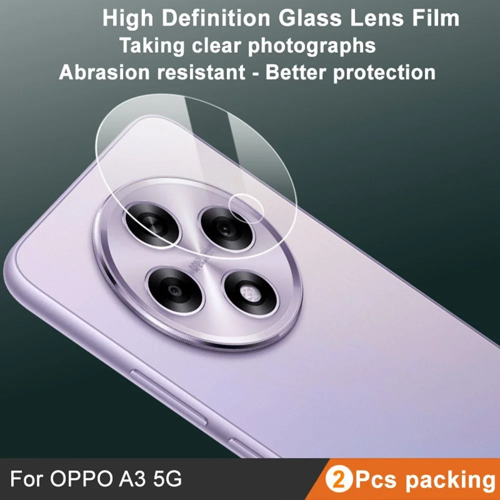 IMAK 2Pcs / Set for Oppo A3 5G Camera Lens Protector Anti-Scratch Tempered Glass Lens Film - 2