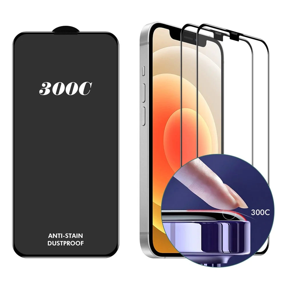 ENKAY HAT-PRINCE 2PCS For iPhone 12 Pro  /  12 Screen Protector 300C Large Arc Silk Print High Aluminium-Silicon Glass Film - 1