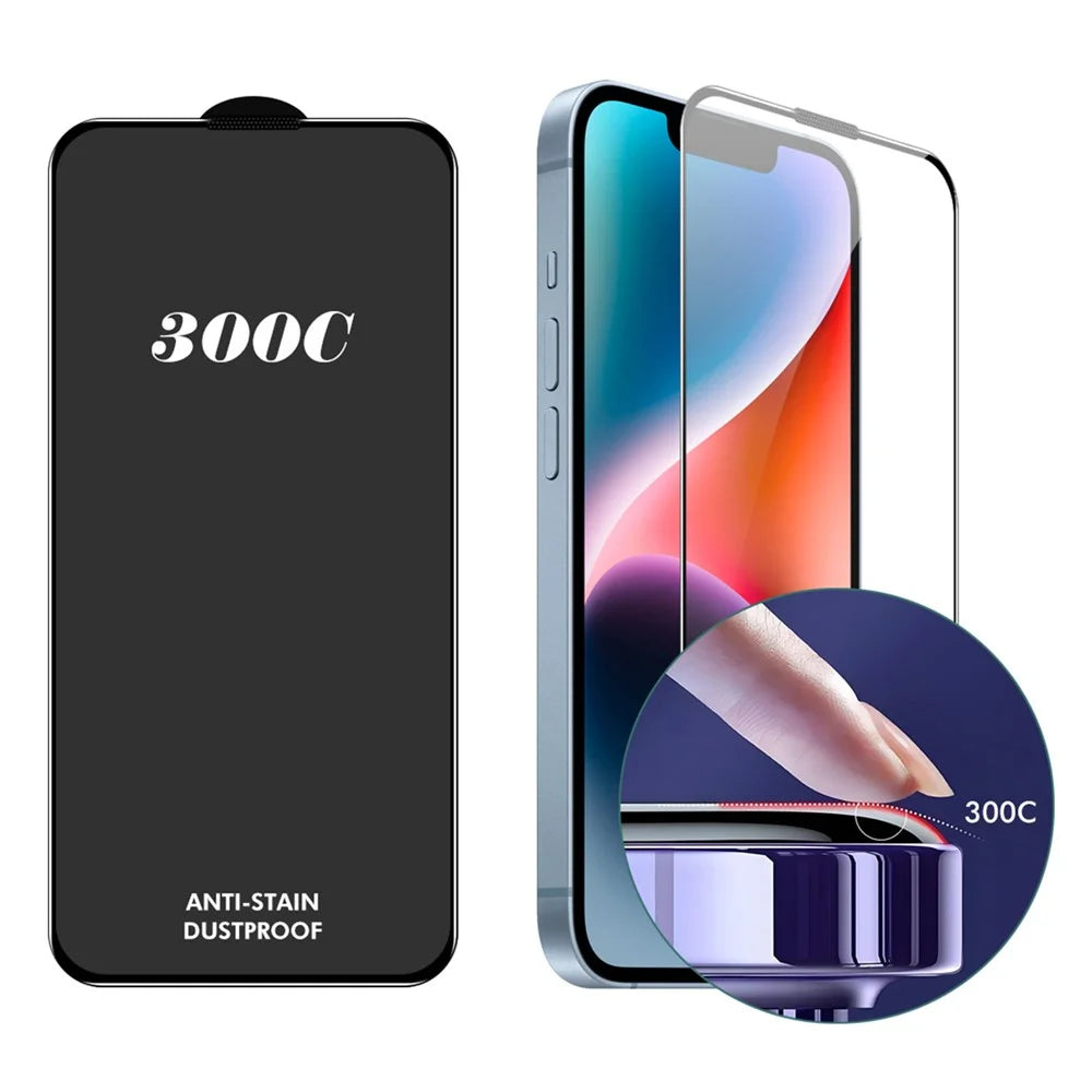 ENKAY HAT-PRINCE For iPhone 14 Plus  /  13 Pro Max Screen Protector 300C Large Arc Silk Print High Aluminium-Silicon Glass Film - 1