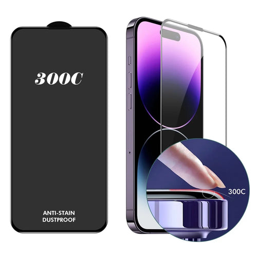 ENKAY HAT-PRINCE For iPhone 14 Pro Screen Protector 300C Large Arc Silk Print High Aluminium-Silicon Glass Film - 1