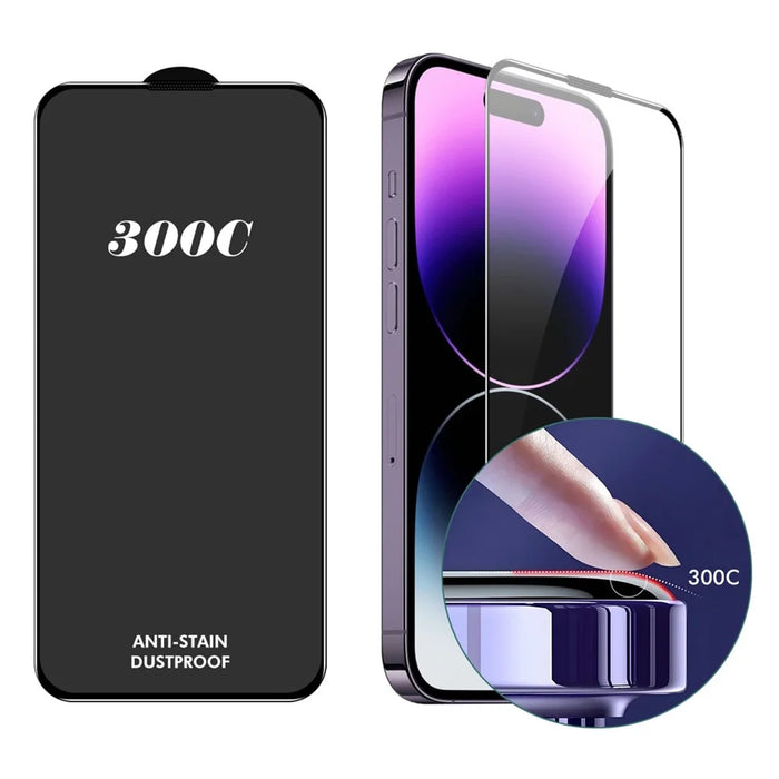 ENKAY HAT-PRINCE For iPhone 14 Pro Max Screen Protector 300C Large Arc Silk Print High Aluminium-Silicon Glass Film - 1