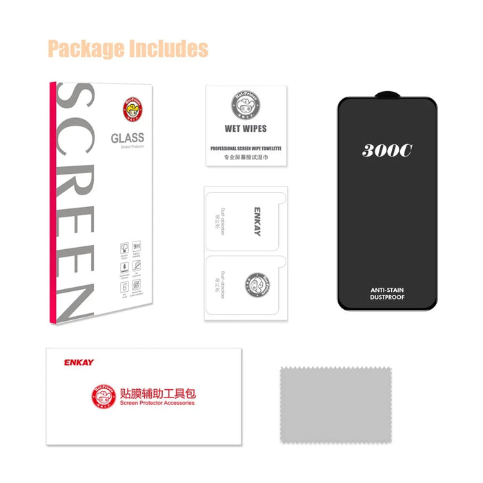 ENKAY HAT-PRINCE For iPhone 14 Pro Max Screen Protector 300C Large Arc Silk Print High Aluminium-Silicon Glass Film - 7