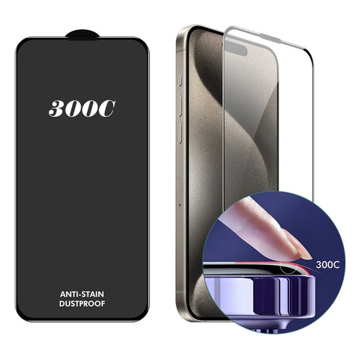 ENKAY HAT-PRINCE For iPhone 15 Pro Max Screen Protector 300C Large Arc Silk Print High Aluminium-Silicon Glass Film - 1