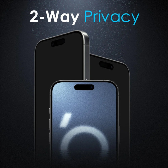 NORTHJO A++ For iPhone 16 Pro Screen Protector Full Glue Silk Printing Anti-Spy Privacy Tempered Glass Film - 3